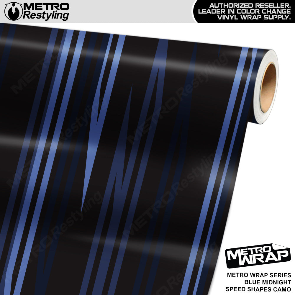 Metro Wrap Speed Shapes Blue Midnight Vinyl Film