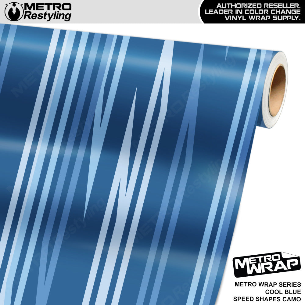 Metro Wrap Speed Shapes Cool Blue Vinyl Film