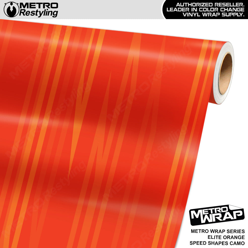 Metro Wrap Speed Shapes Elite Orange Vinyl Film