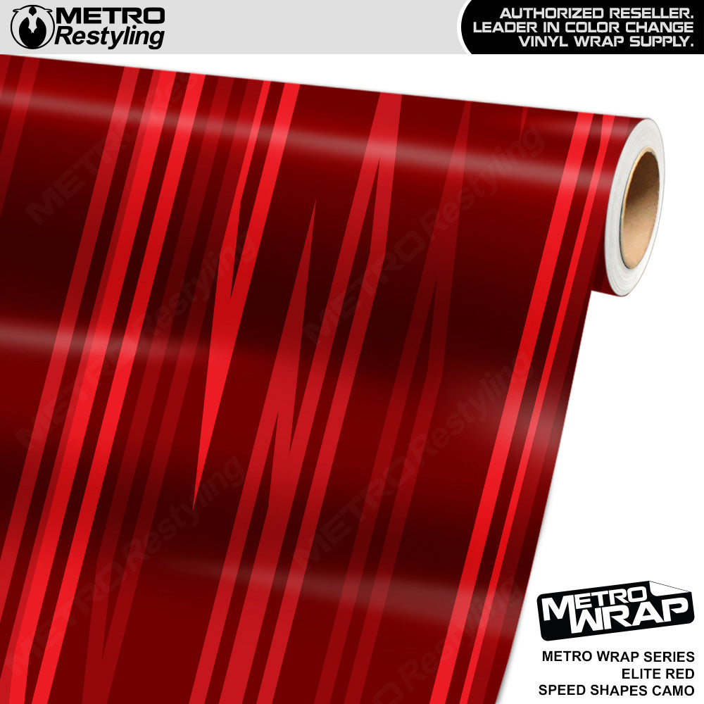 Metro Wrap Speed Shapes Elite Red Vinyl Film
