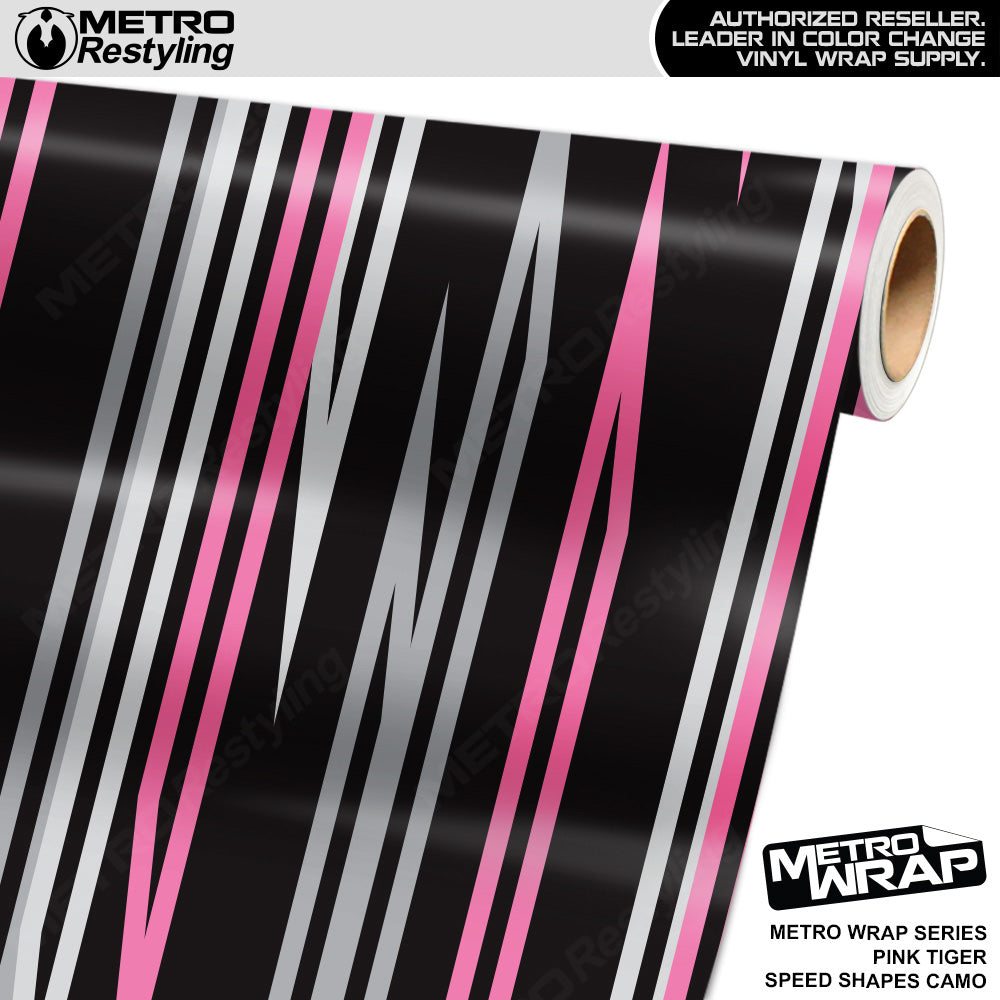 Metro Wrap Speed Shapes Pink Tiger Vinyl Film