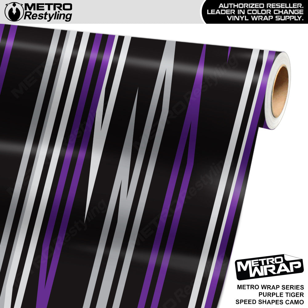 Metro Wrap Speed Shapes Purple Tiger Vinyl Film