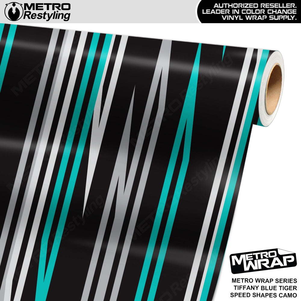 Metro Wrap Speed Shapes Tiffany Blue Tiger Vinyl Film