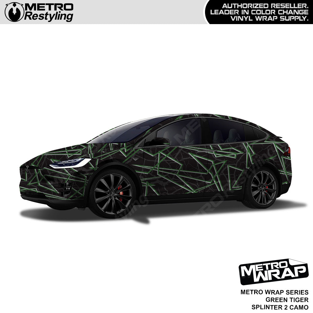 Metro Wrap Splinter 2 Green Tiger Camouflage Vinyl Film