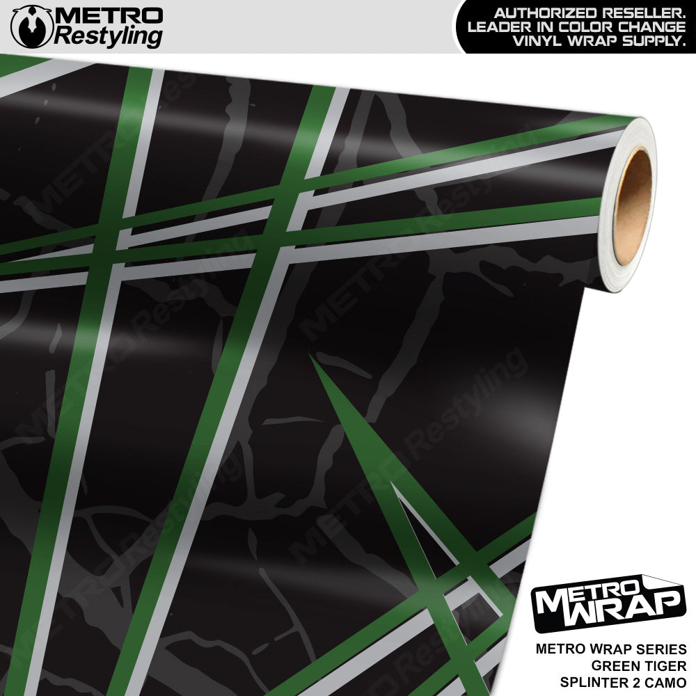 Metro Wrap Splinter 2 Green Tiger Camouflage Vinyl Film