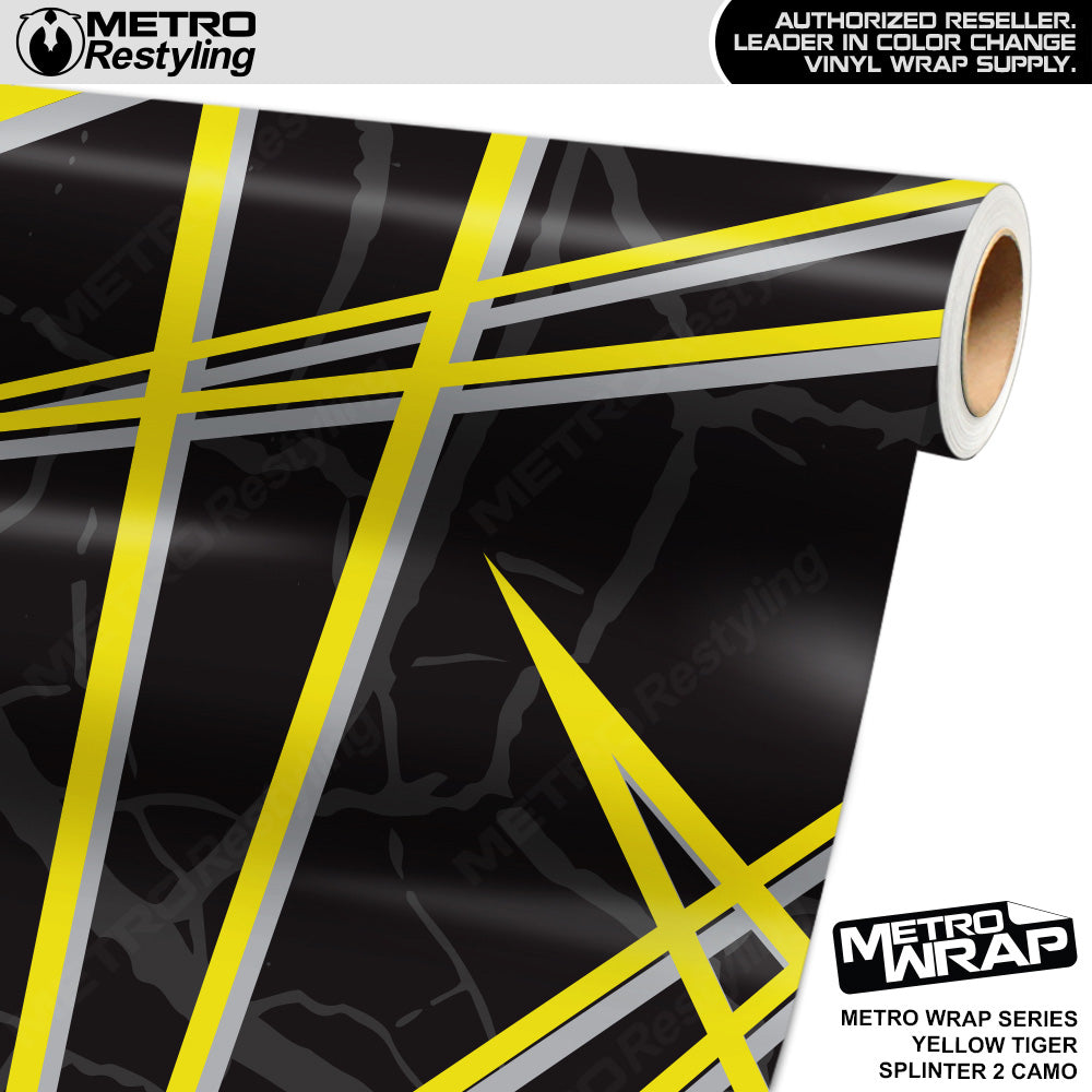 Metro Wrap Splinter 2 Yellow Tiger Camouflage Vinyl Film