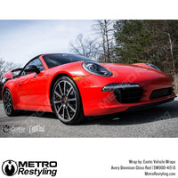 Avery Dennison SW900 Gloss Red Vinyl Wrap | SW900-415-O