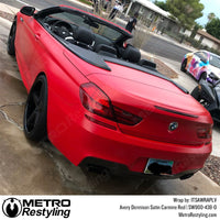 Avery Dennison SW900 Satin Carmine Red Vinyl Wrap | SW900-438-O