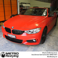 Avery Dennison SW900 Satin Carmine Red Vinyl Wrap | SW900-438-O