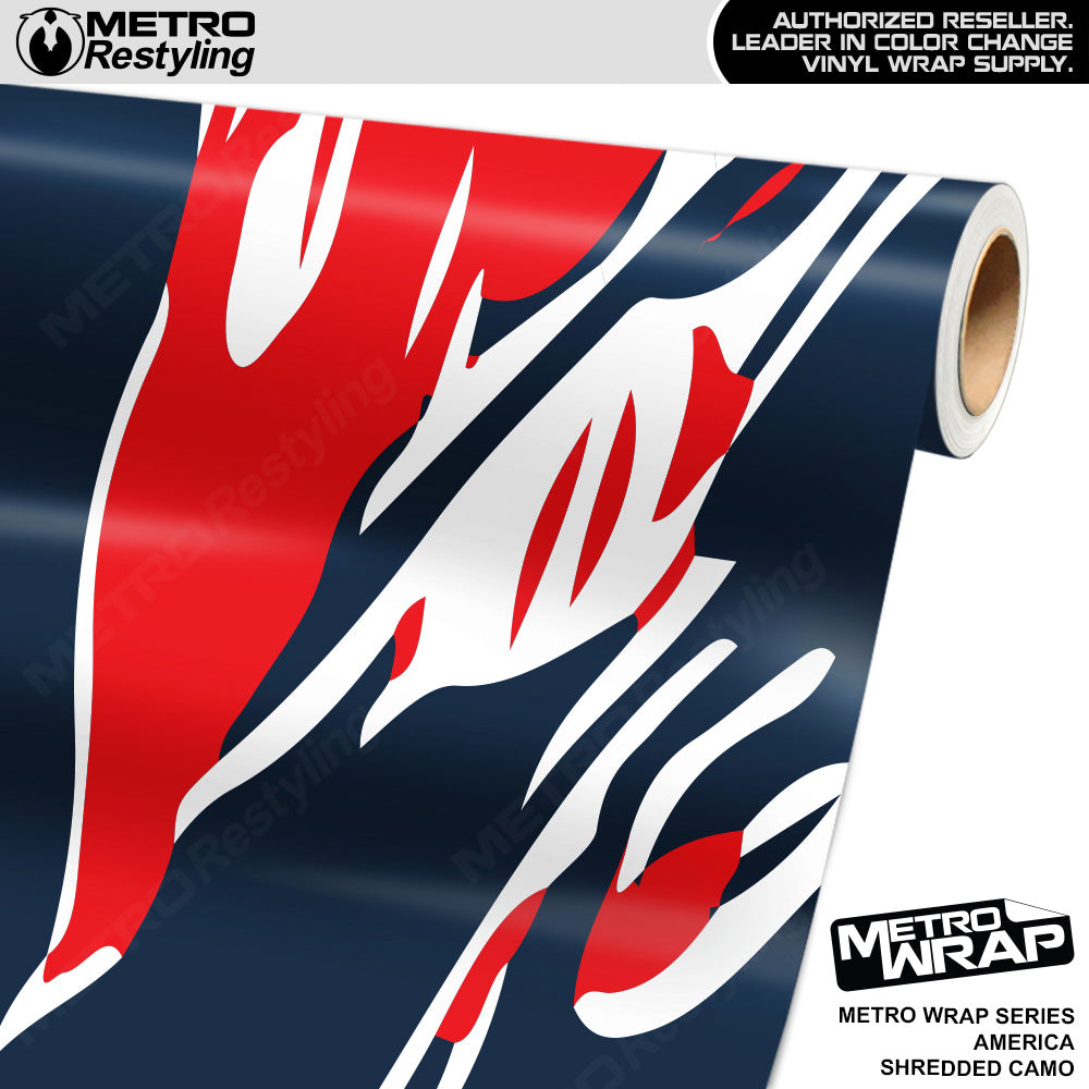 Metro Wrap Shredded America Camouflage Vinyl Film