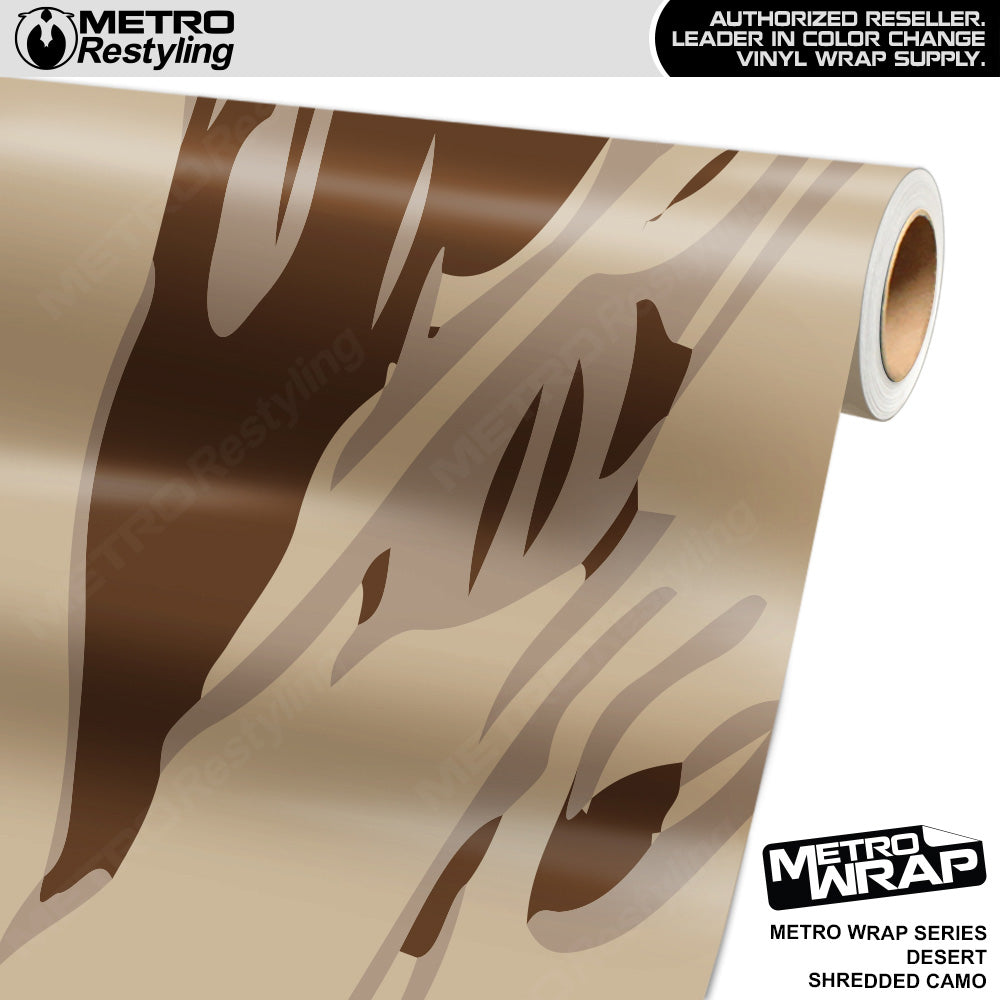 Metro Wrap Shredded Desert Camouflage Vinyl Film
