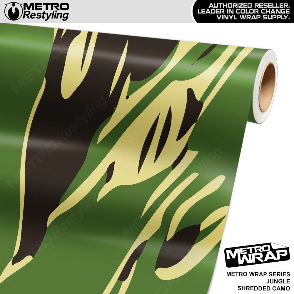 Metro Wrap Shredded Jungle Camouflage Vinyl Film