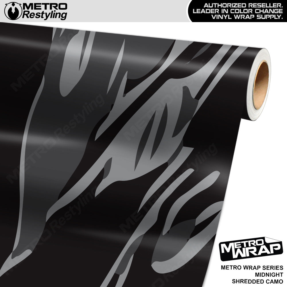 Metro Wrap Shredded Midnight Camouflage Vinyl Film