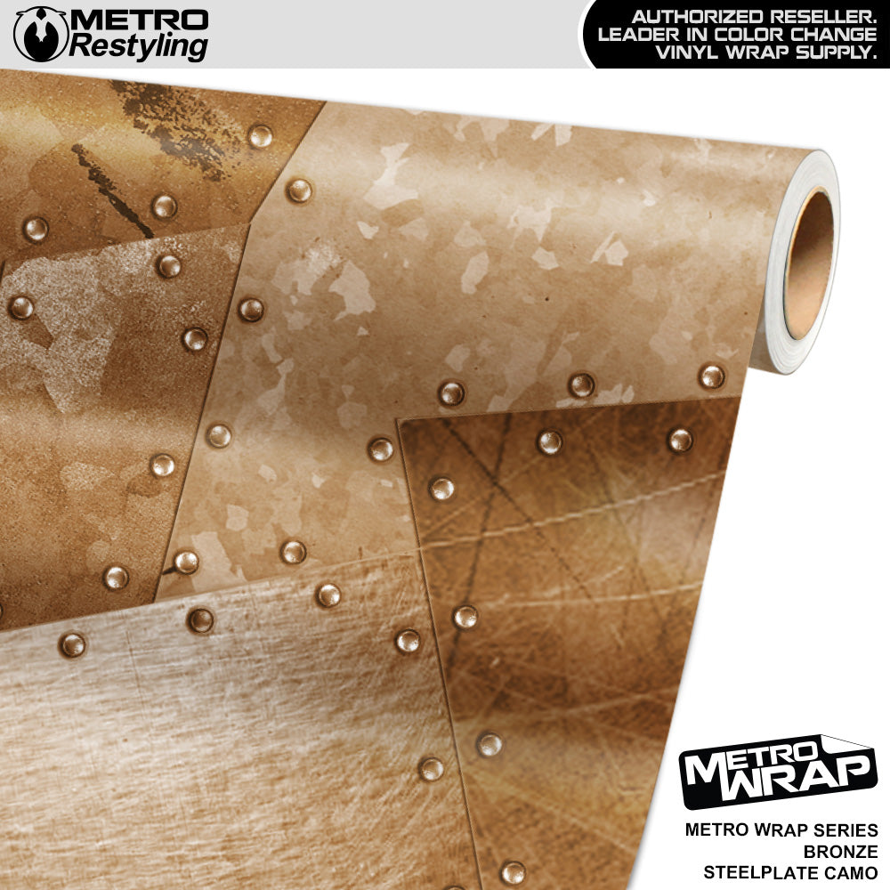 Metro Wrap Steel Plate Bronze Vinyl Film