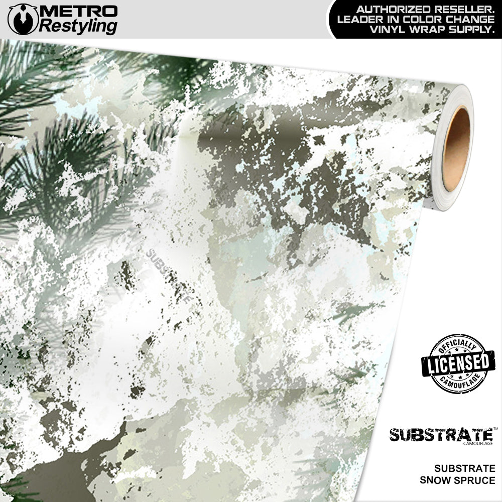 Substrate Snow Spruce Camouflage Vinyl Wrap