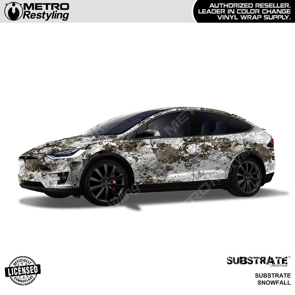 Substrate Snowfall Camouflage Car Wrap