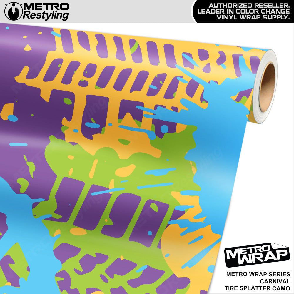 Metro Wrap Tire Splatter Carnival Camouflage Vinyl Film