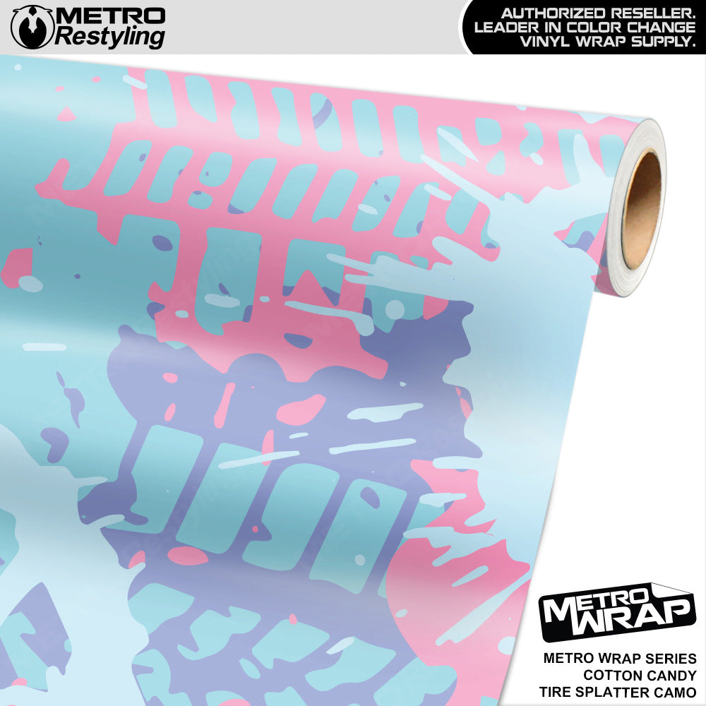 Metro Wrap Tire Splatter Cotton Candy Camouflage Vinyl Film