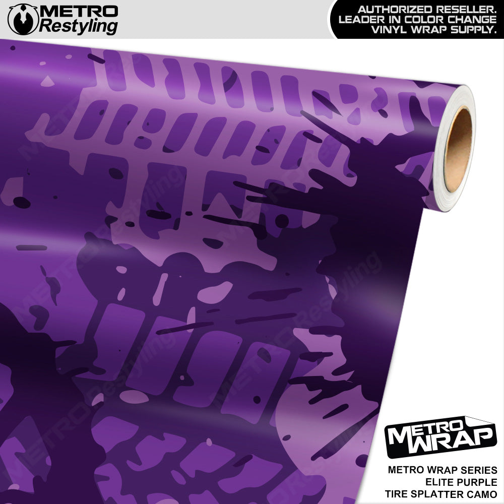 Metro Wrap Tire Splatter Elite Purple Camouflage Vinyl Film
