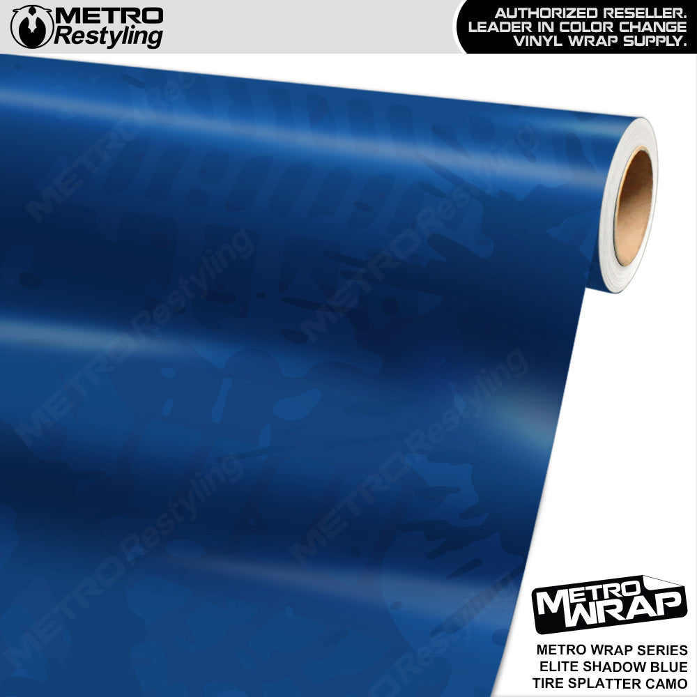 Metro Wrap Tire Splatter Elite Shadow Blue Camouflage Vinyl Film
