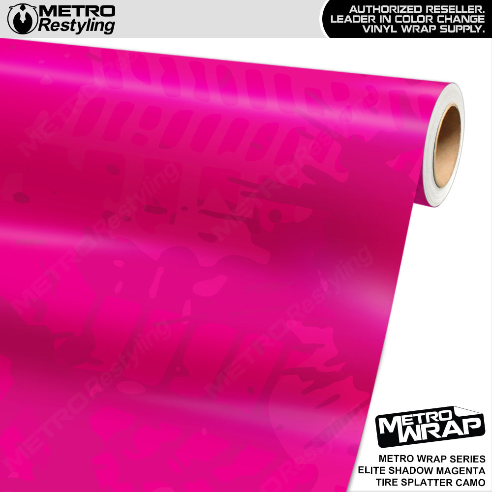 Metro Wrap Tire Splatter Elite Shadow Magenta Camouflage Vinyl Film