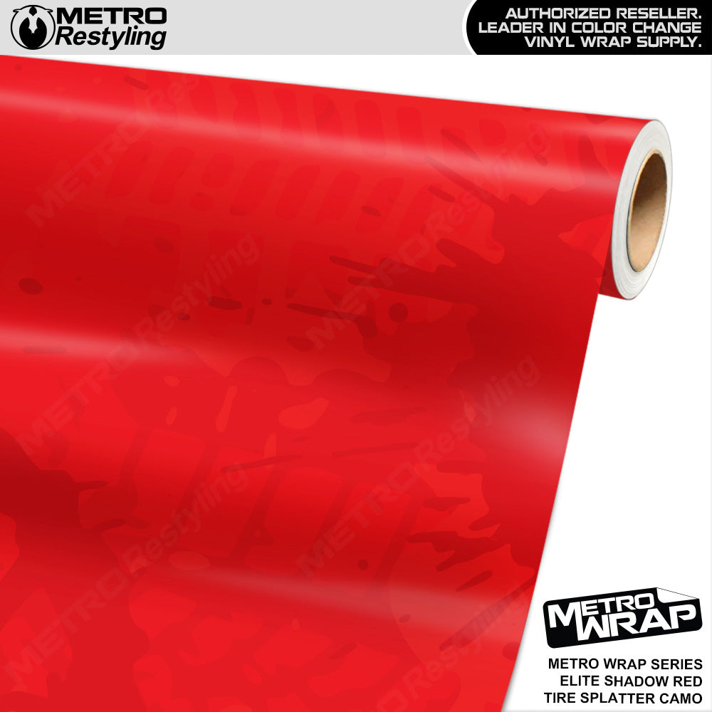 Metro Wrap Tire Splatter Elite Shadow Red Camouflage Vinyl Film