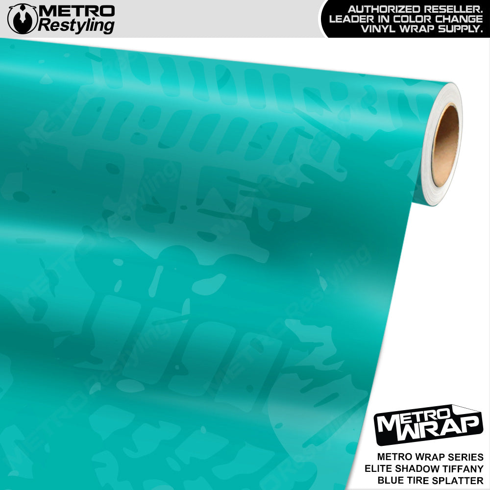 Metro Wrap Tire Splatter Elite Shadow Tiffany Blue Camouflage Vinyl Film
