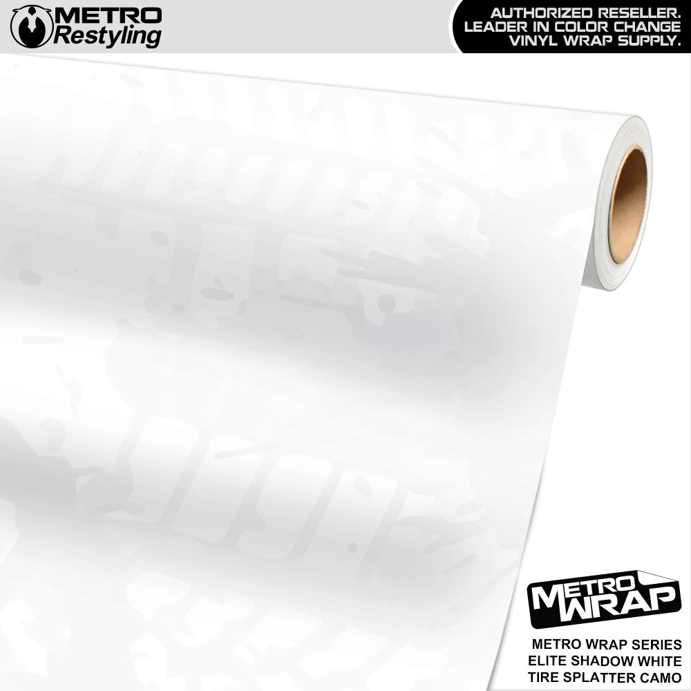 Metro Wrap Tire Splatter Elite Shadow White Camouflage Vinyl Film