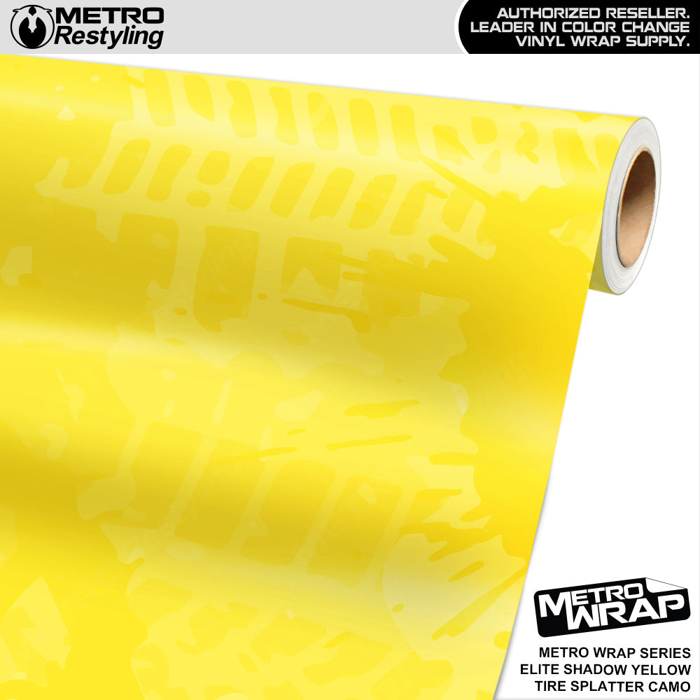 Metro Wrap Tire Splatter Elite Shadow Yellow Camouflage Vinyl Film