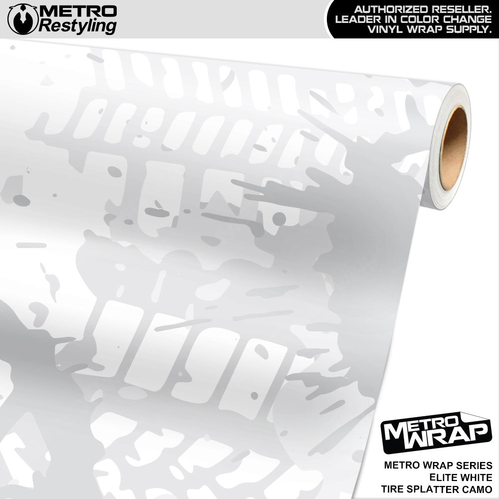 Metro Wrap Tire Splatter Elite White Camouflage Vinyl Film