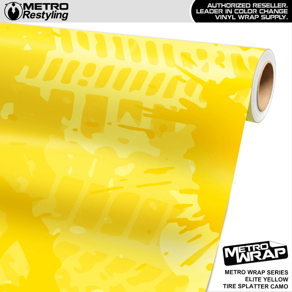 Metro Wrap Tire Splatter Elite Yellow Camouflage Vinyl Film