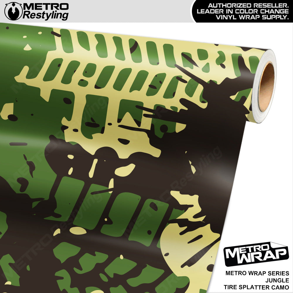 Metro Wrap Tire Splatter Jungle Camouflage Vinyl Film