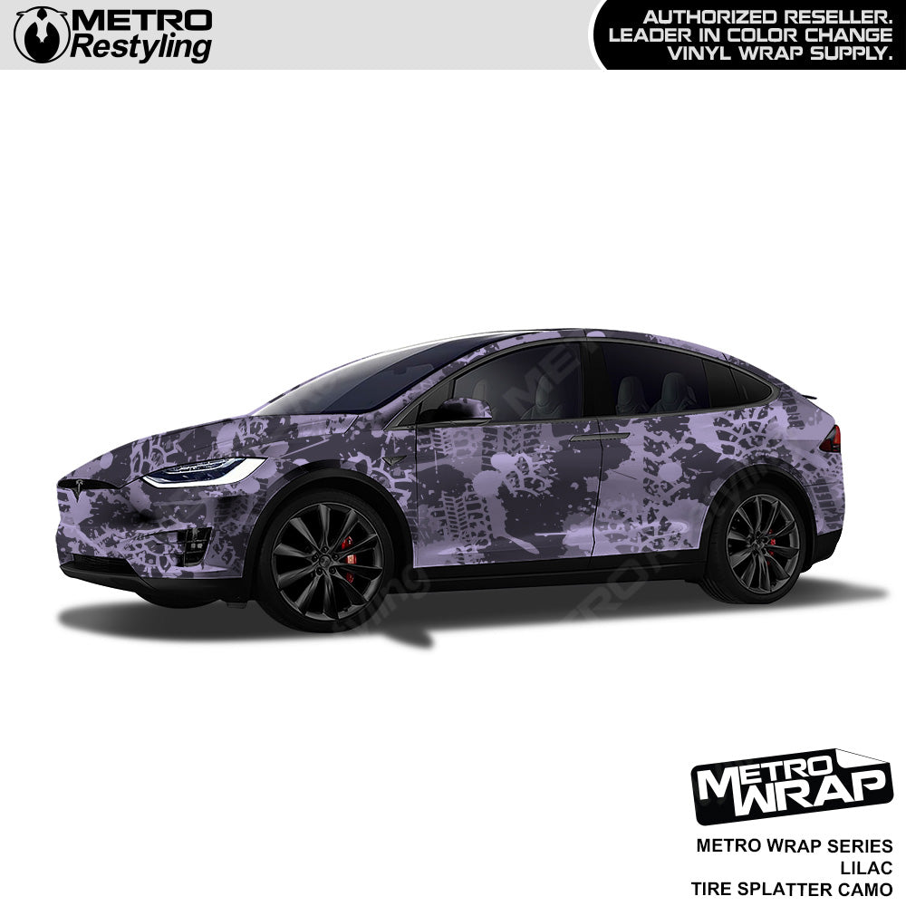 Metro Wrap Tire Splatter Lilac Camouflage Vinyl Film