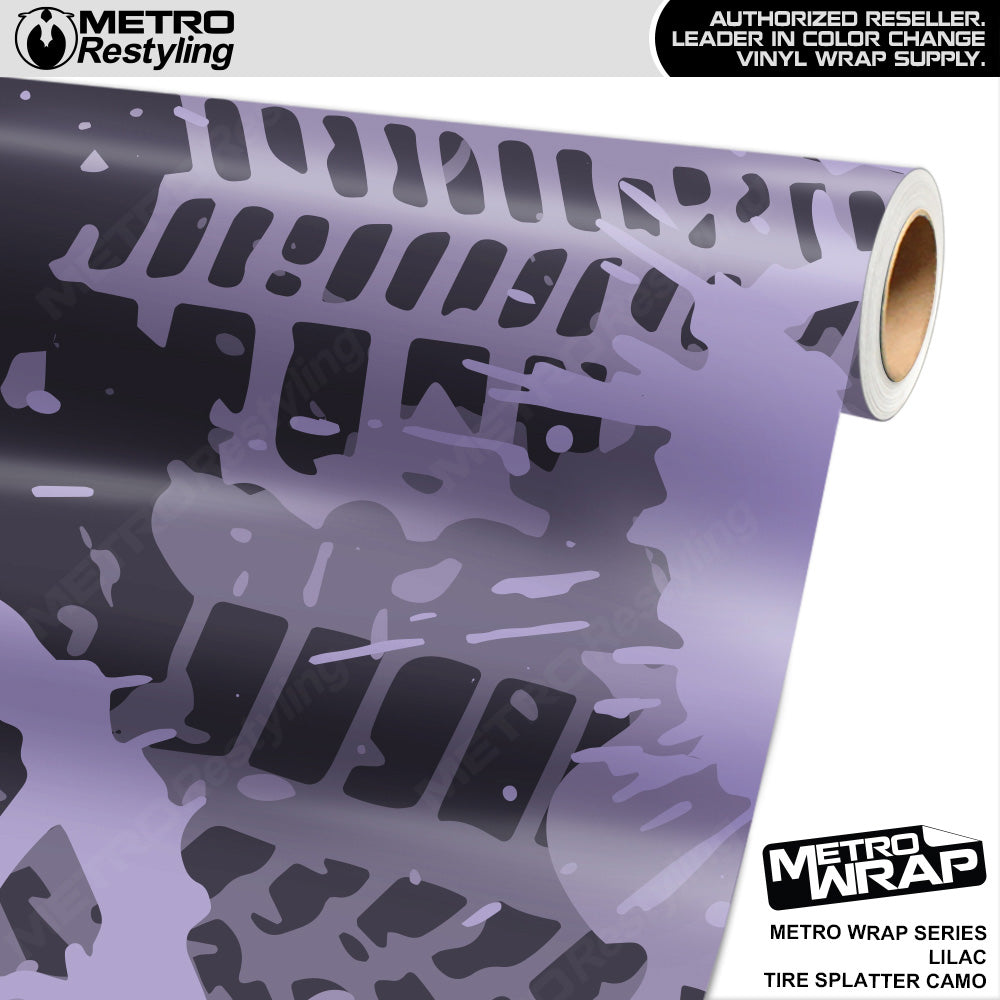 Metro Wrap Tire Splatter Lilac Camouflage Vinyl Film