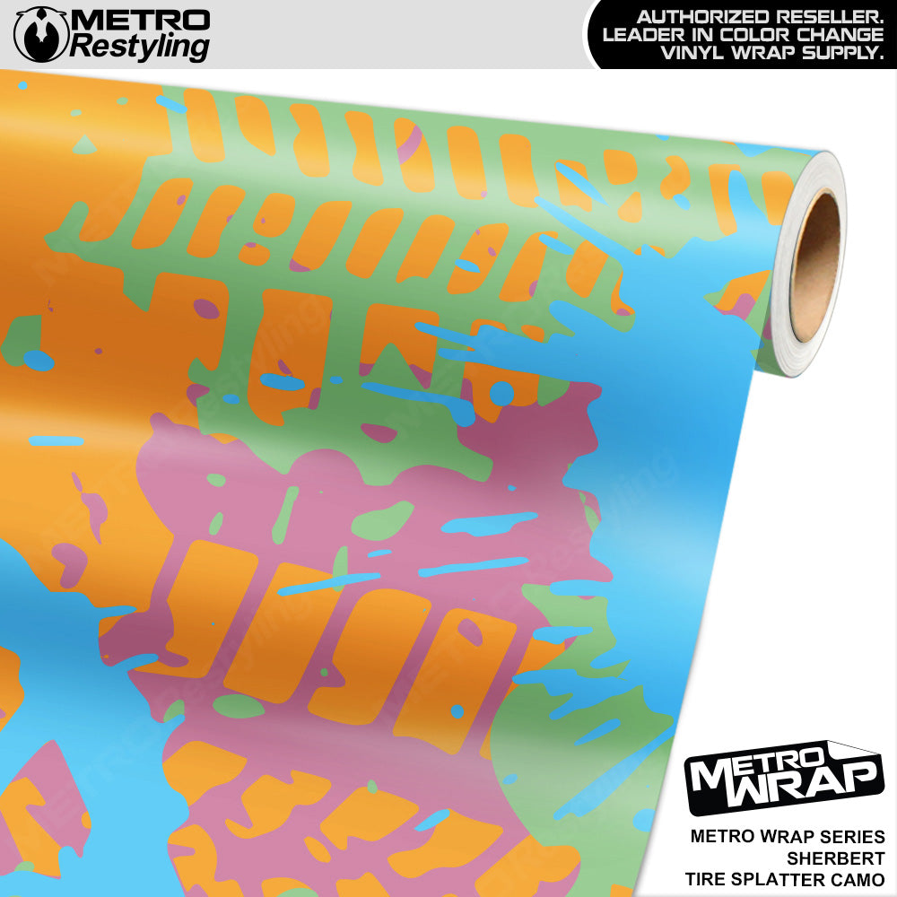 Metro Wrap Tire Splatter Sherbert Camouflage Vinyl Film