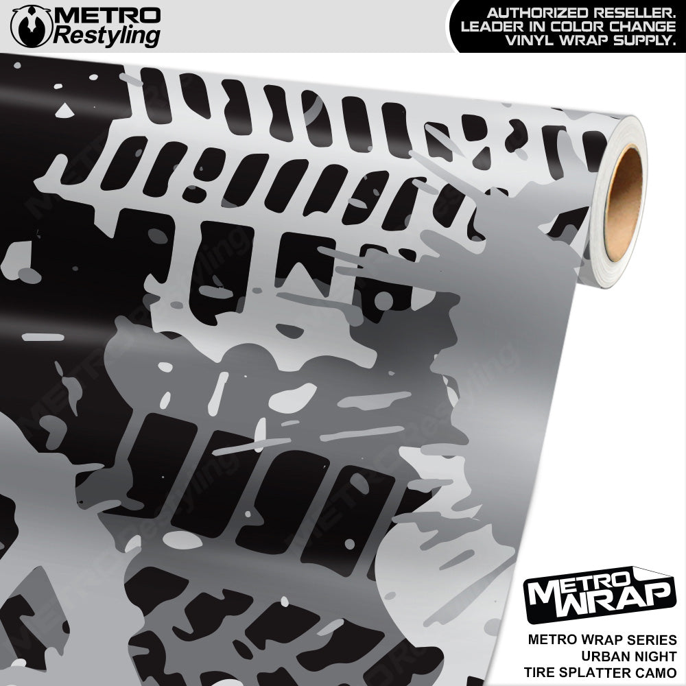 Metro Wrap Tire Splatter Urban Night Camouflage Vinyl Film