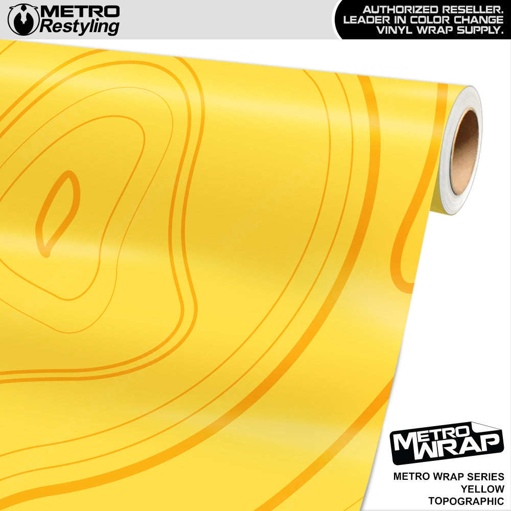 Metro Wrap Topographic Yellow Vinyl Film