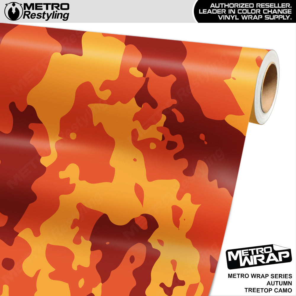 Metro Wrap Treetop Autumn Camouflage Vinyl Film