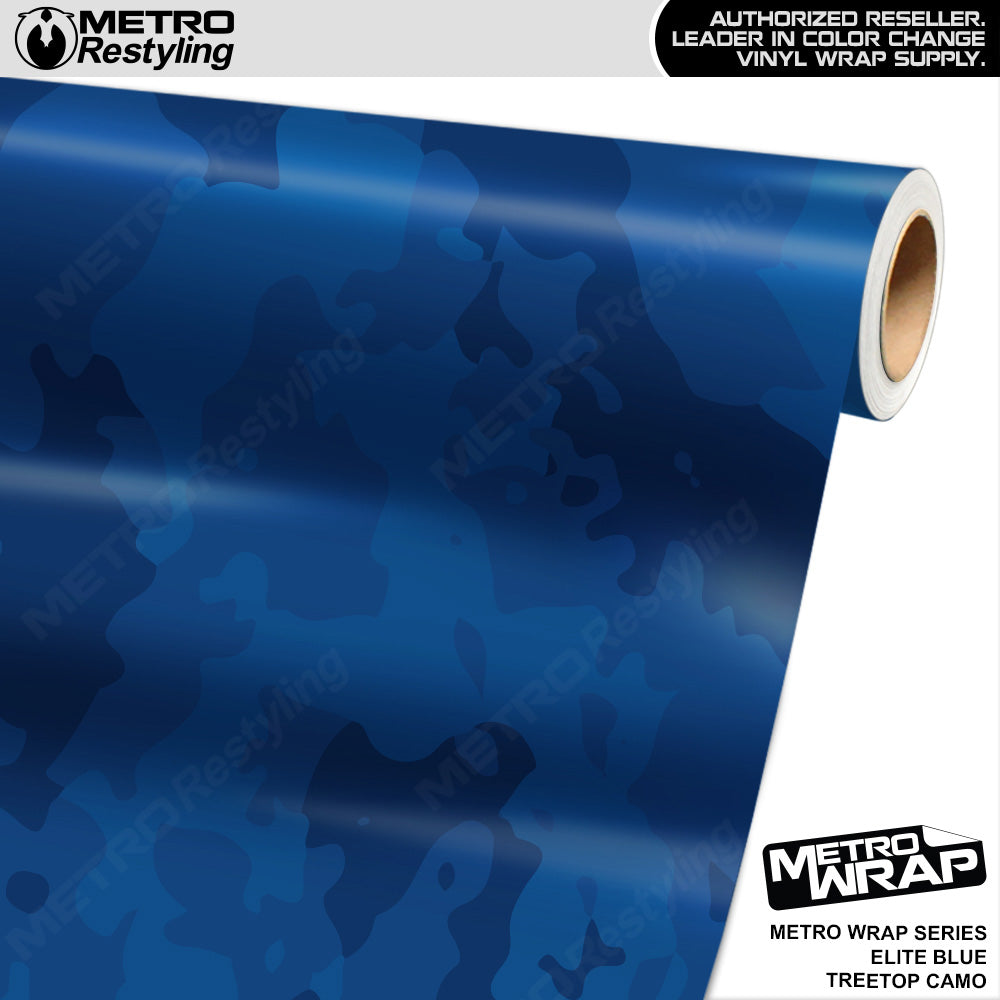 Metro Wrap Treetop Elite Blue Camouflage Vinyl Film