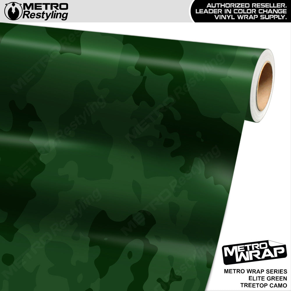 Metro Wrap Treetop Elite Green Camouflage Vinyl Film