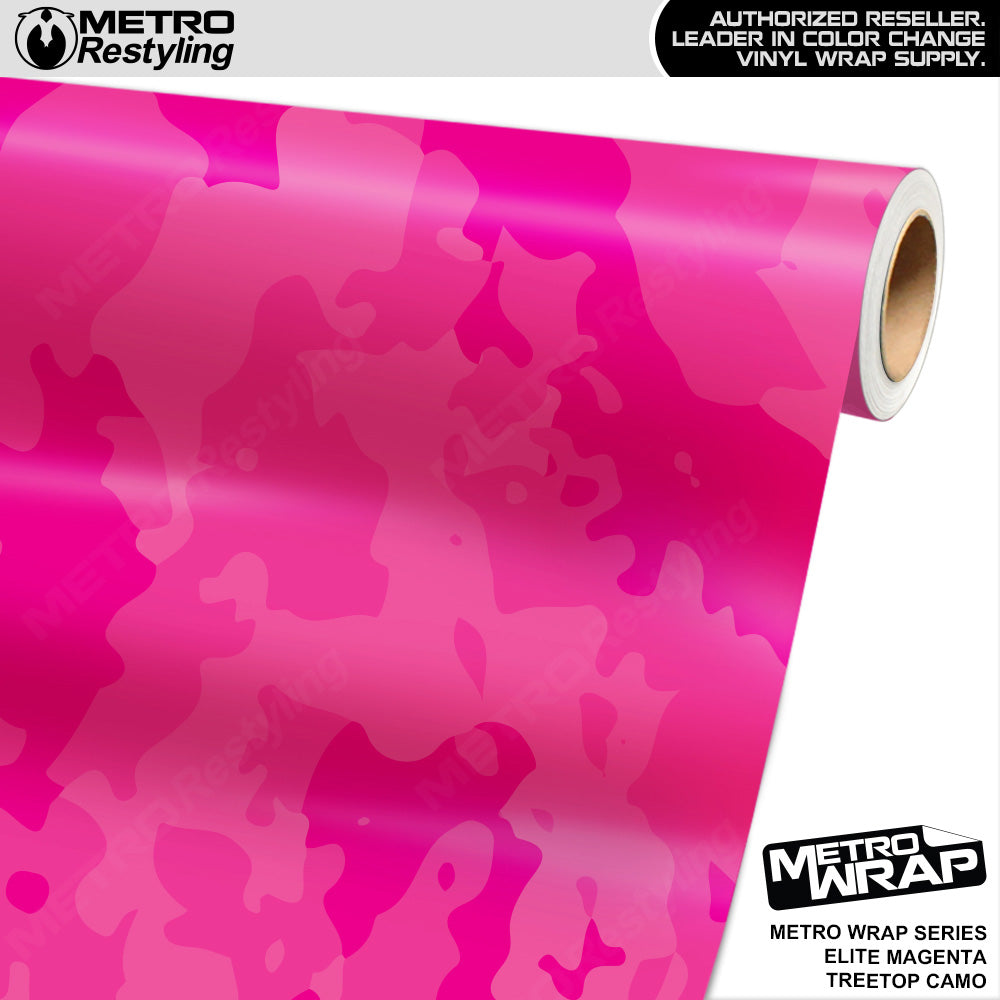Metro Wrap Treetop Elite Magenta Camouflage Vinyl Film