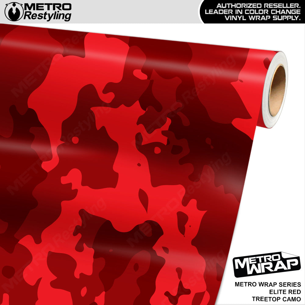 Metro Wrap Treetop Elite Red Camouflage Vinyl Film