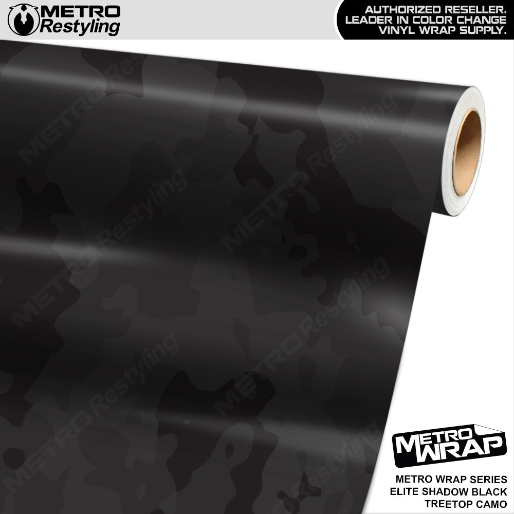 Metro Wrap Treetop Elite Shadow Black Camouflage Vinyl Film