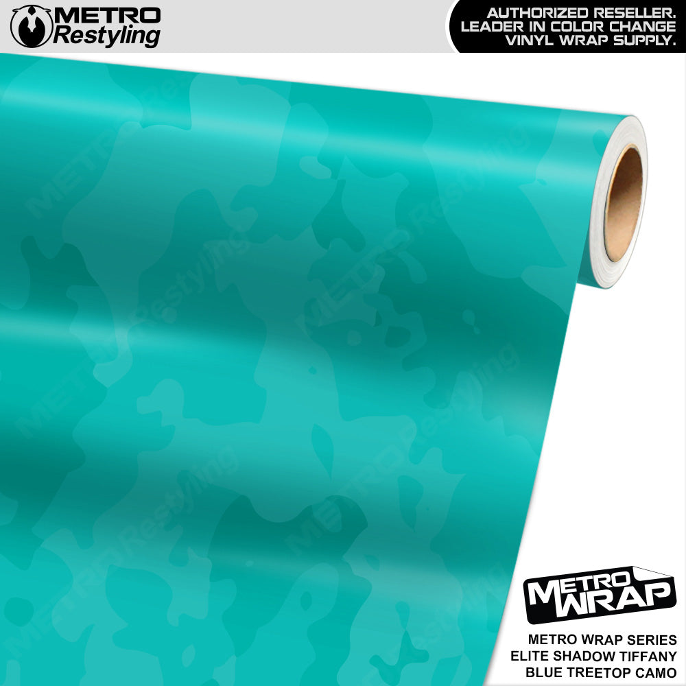 Metro Wrap Treetop Elite Shadow Tiffany Blue Camouflage Vinyl Film