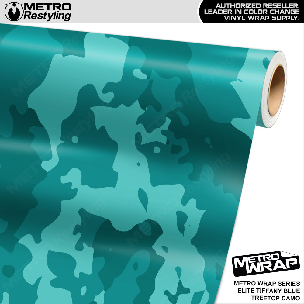 Metro Wrap Treetop Elite Tiffany Blue Camouflage Vinyl Film
