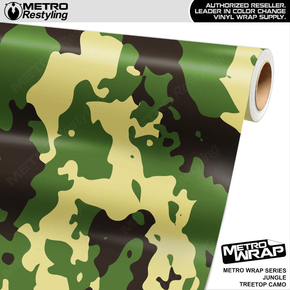 Metro Wrap Treetop Jungle Camouflage Vinyl Film