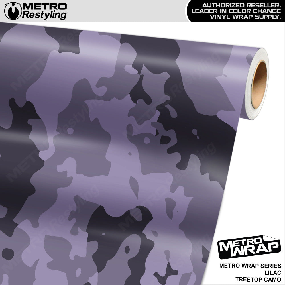 Metro Wrap Treetop Lilac Camouflage Vinyl Film