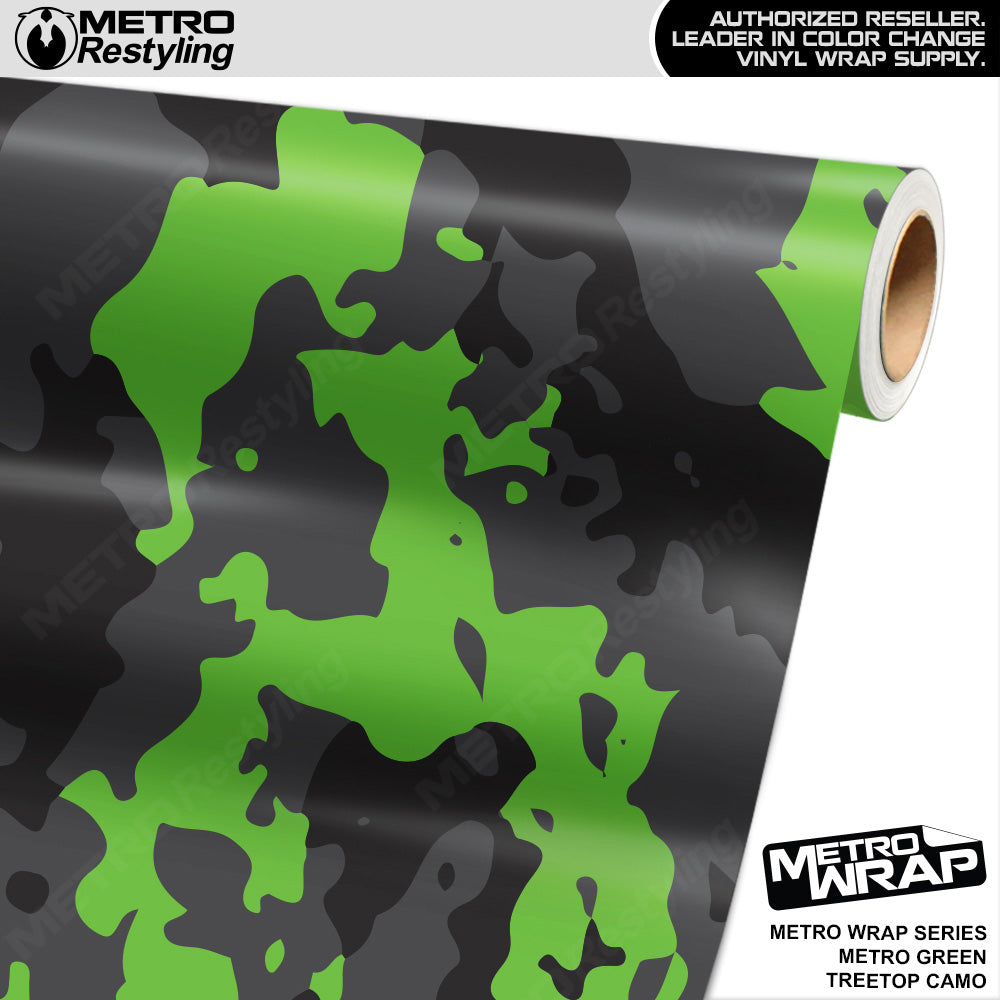 Metro Wrap Treetop Metro Green Camouflage Vinyl Film