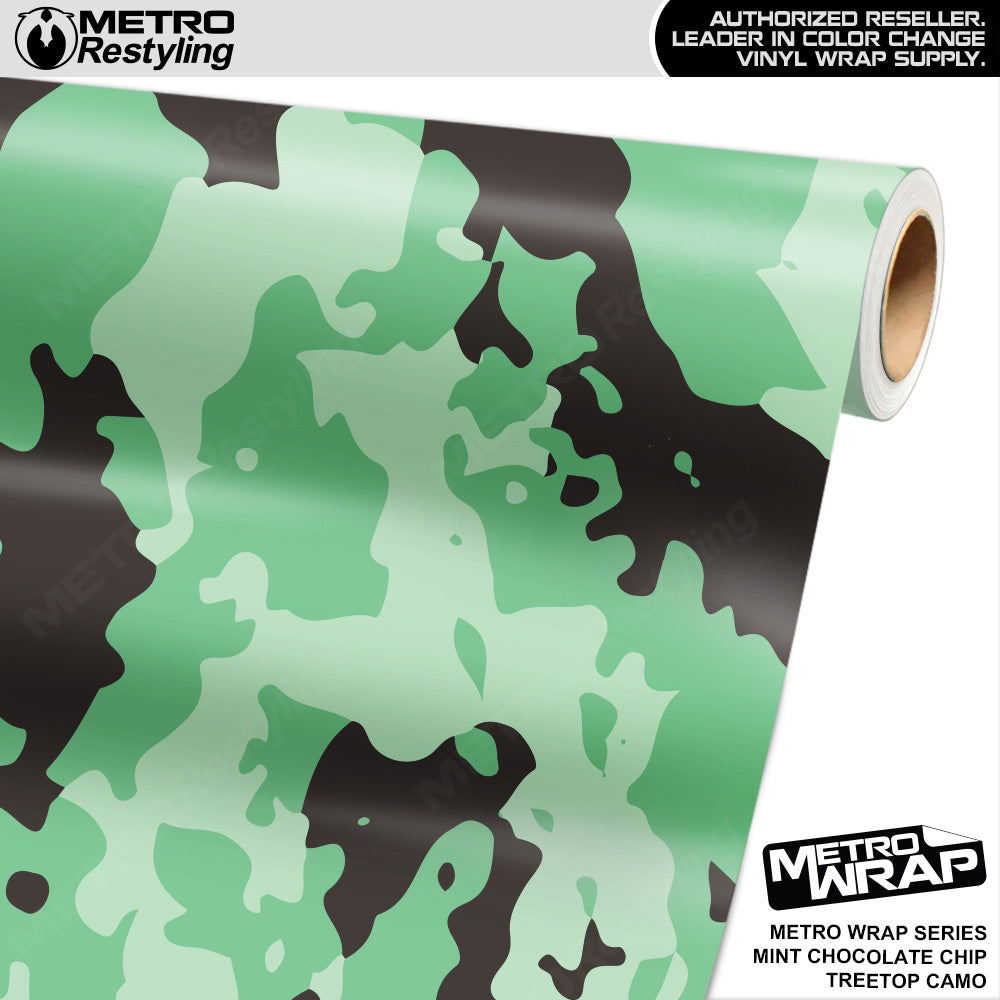 Metro Wrap Treetop Mint Chocolate Chip Camouflage Vinyl Film
