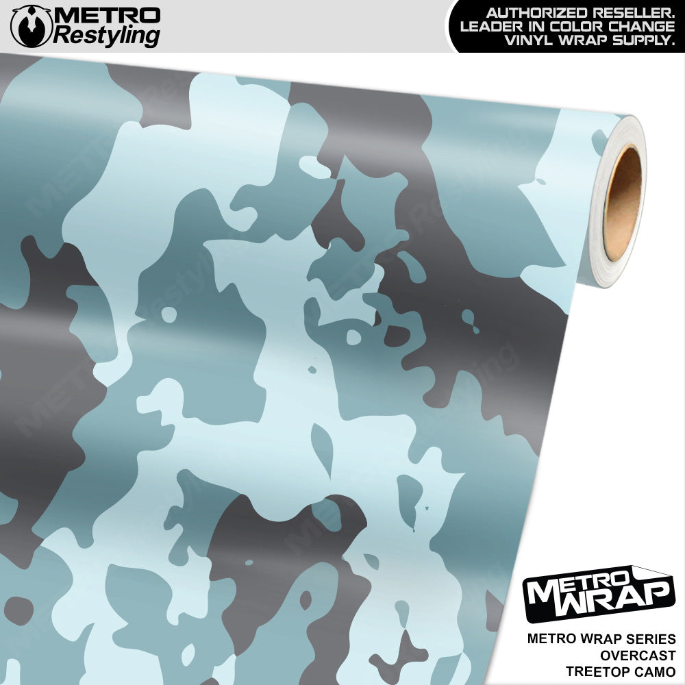 Metro Wrap Treetop Overcast Camouflage Vinyl Film
